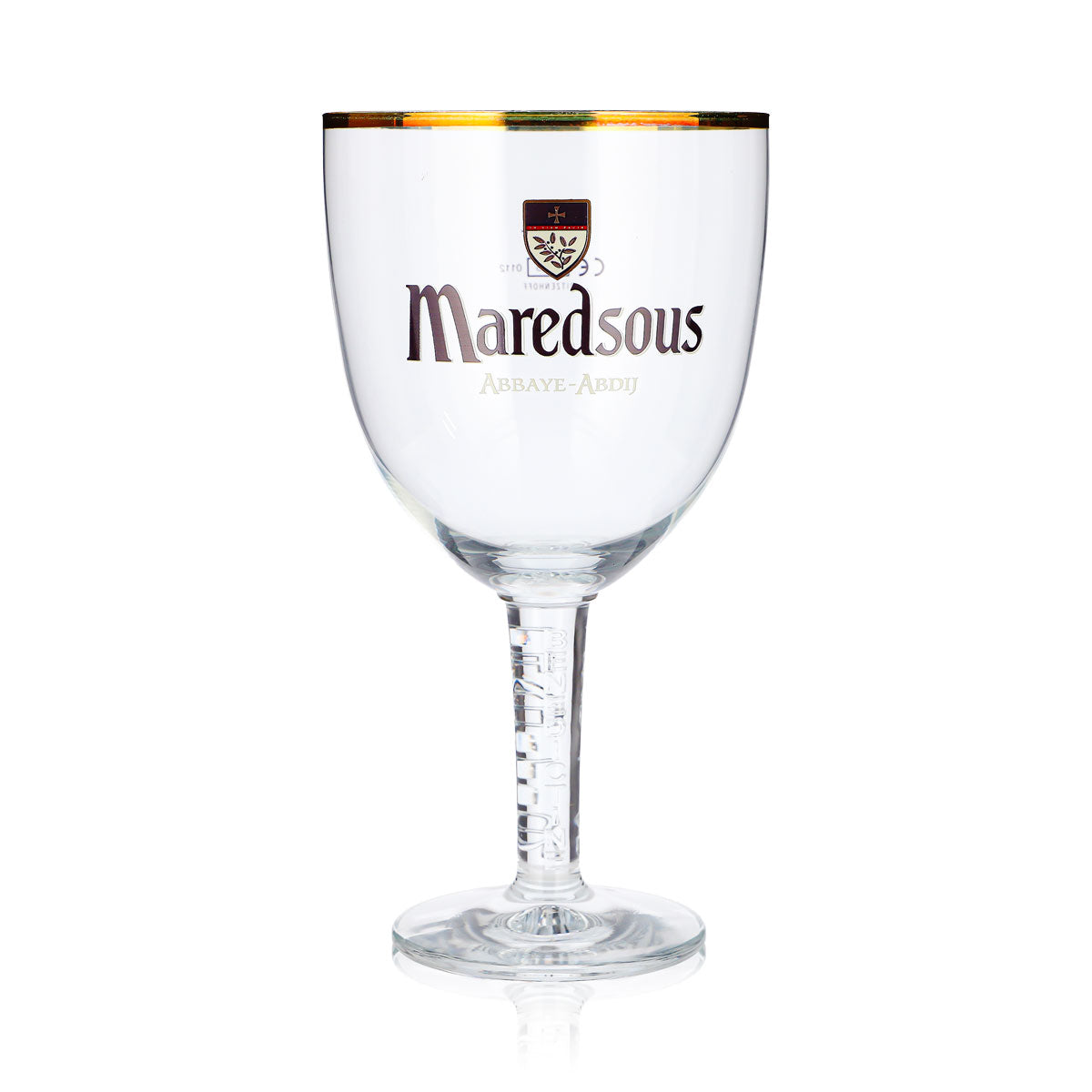 Maredsous Bier Glas 0,5l Kelch Goldrand Ritzenhoff – Ansicht 2