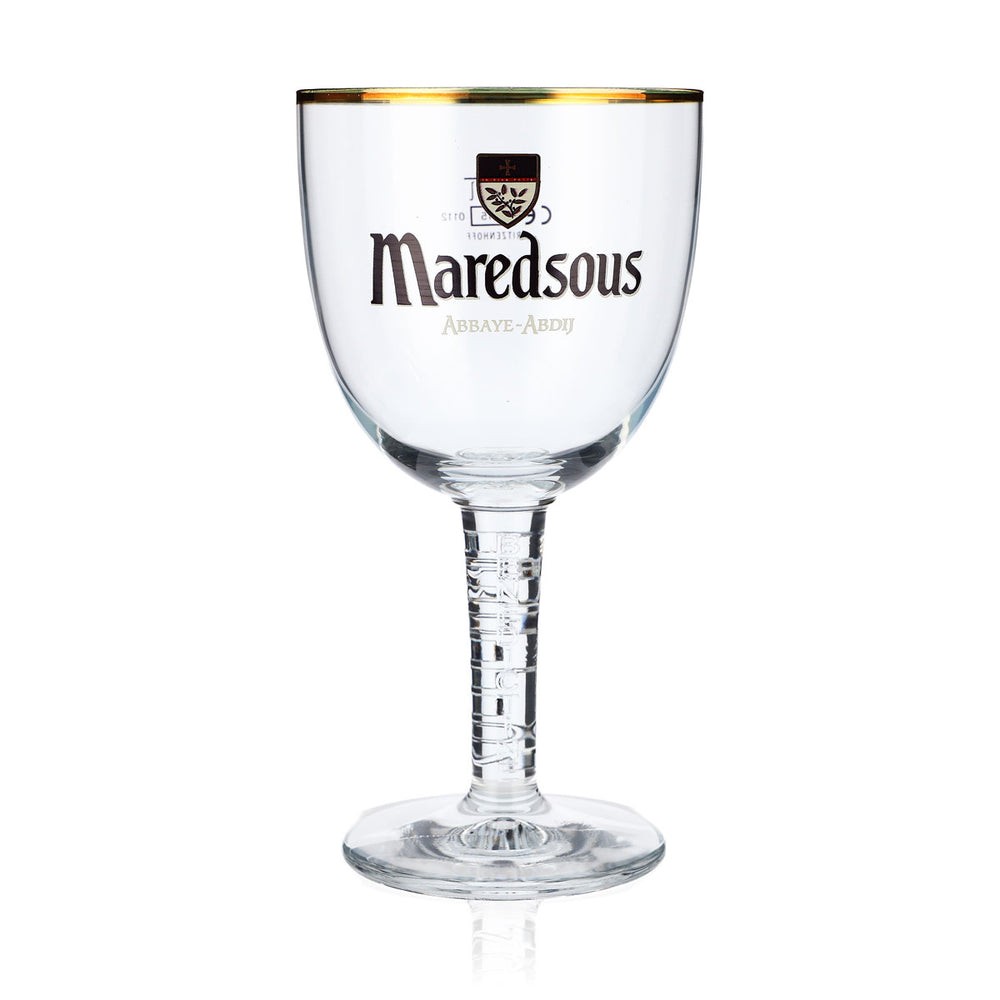 Maredsous Bierglas 0,33l Biergläser Pokal Kelchglas Goldrand