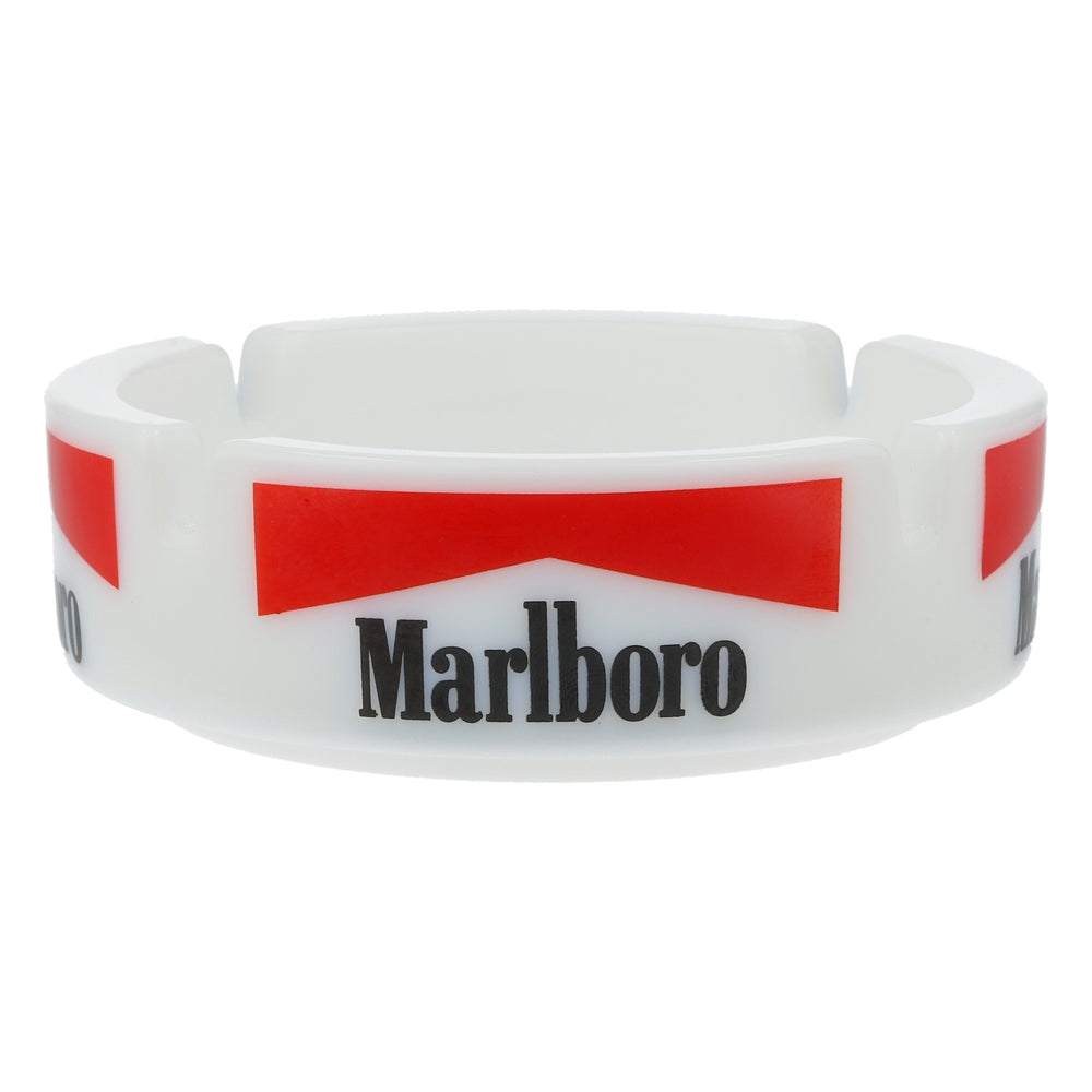 Marlboro Zigaretten Aschenbecher Porzellan Ashtray weiß rund