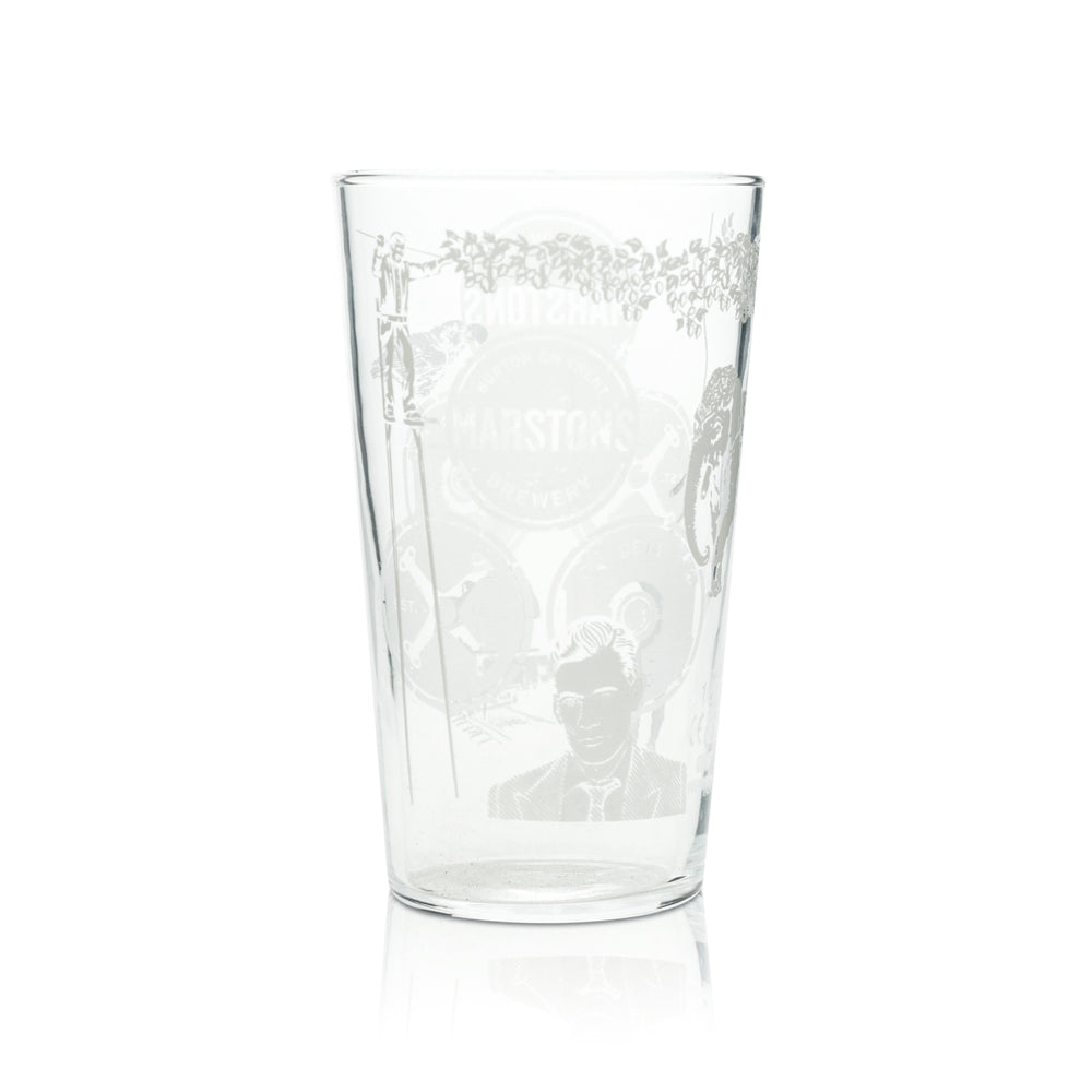 Marstons Bier Glas 0,5l Becher Pint Gravur Gläser Englisch Beer Willi Cup