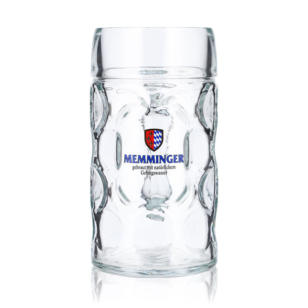 Memminger Bier Glas 1l Krug Rastal Isar-Seidel Bierkrug Bierglas Maßkrug