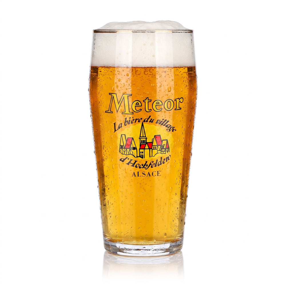 Meteor Bier Glas 0,25l Becher Alsace Goldrand