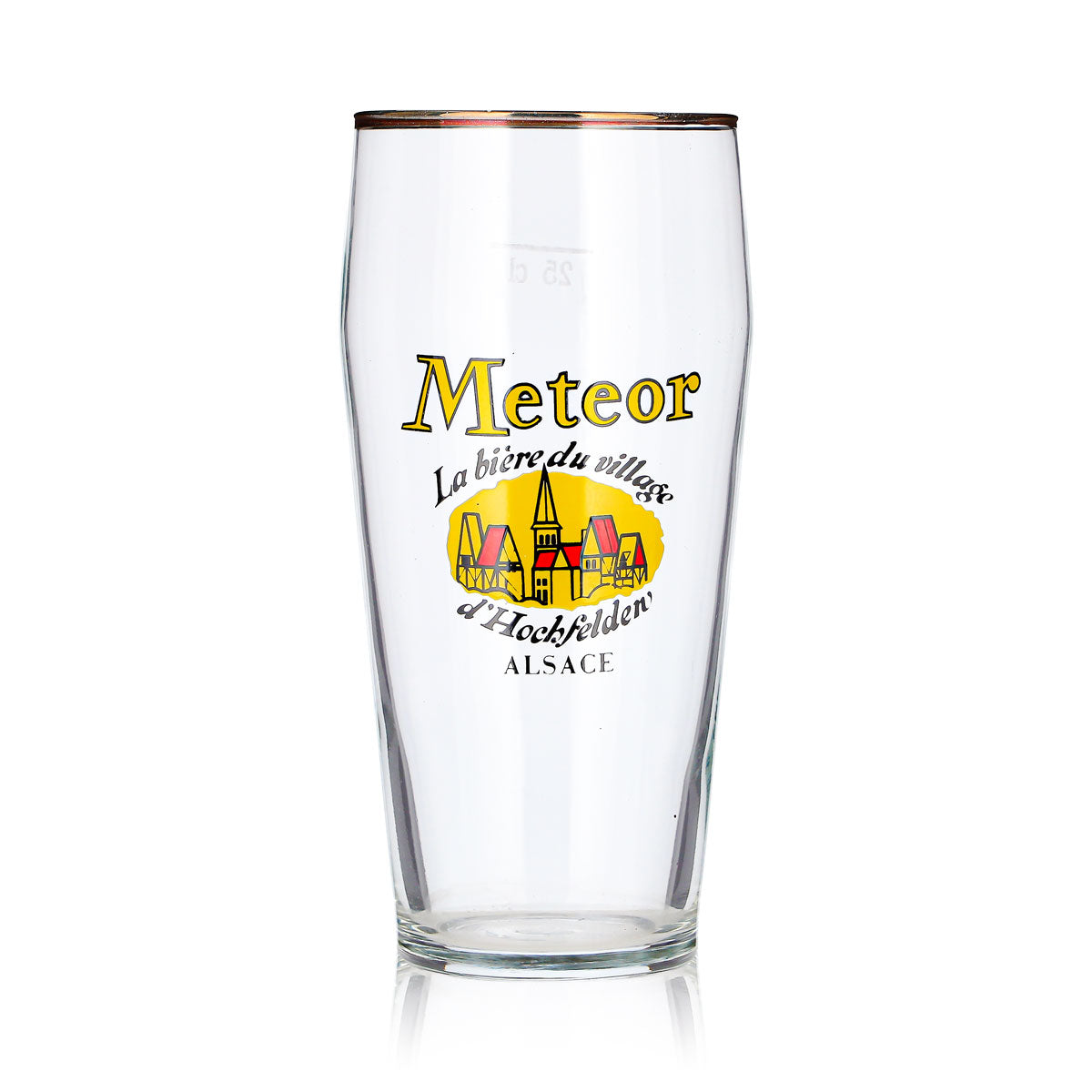 Meteor Bier Glas 0,25l Becher Alsace Goldrand – Ansicht 2