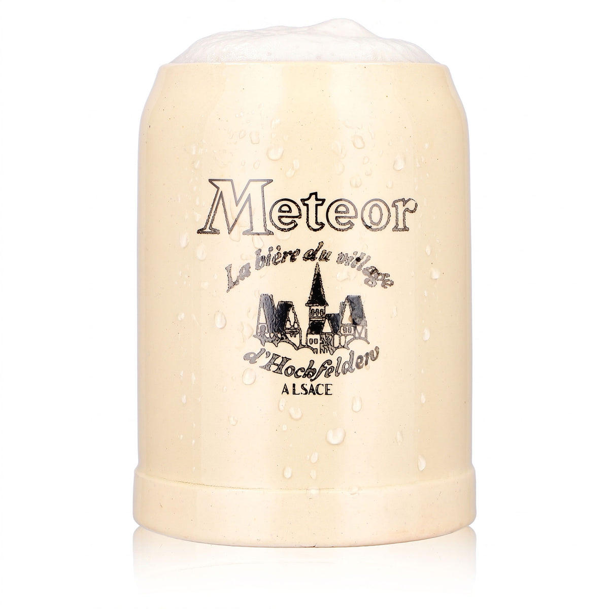 Meteor Bier Glas 0,5l Tonkrug Ton