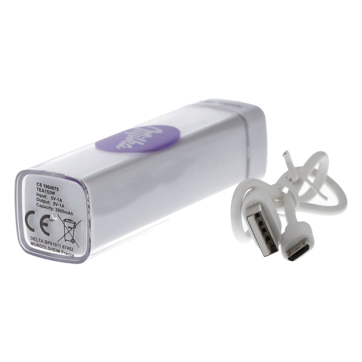 Milka Clip Sonic Powerbank Zusatzakku 2600 mAh Akku Pack Ladegerät – Ansicht 3