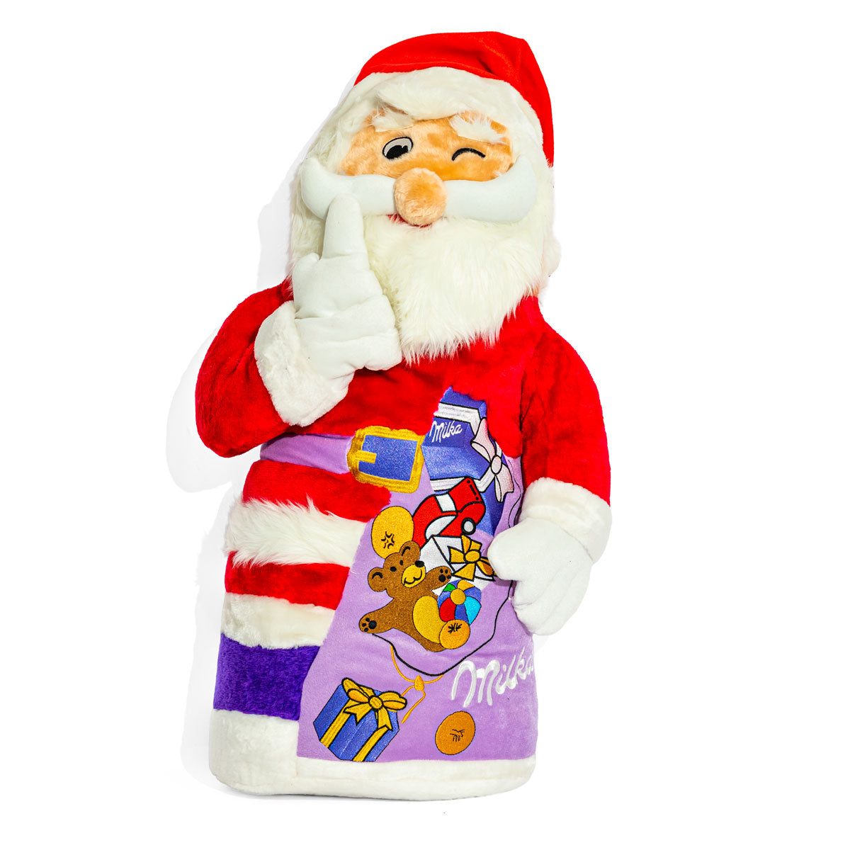 Milka Lebensmittel Plüsch 80cm Weihnachtsmann Rot zum Aufstellen bunt