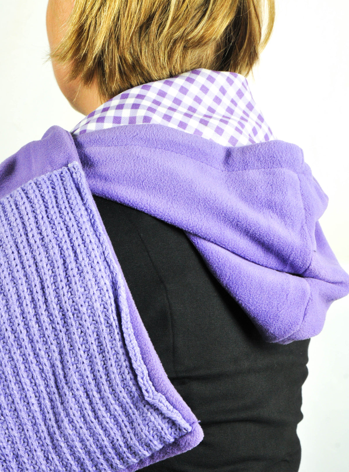 Milka Schokolade Mütze Schal Handschuhe Schal mit Tasche Drei-in-Eins – Ansicht 6