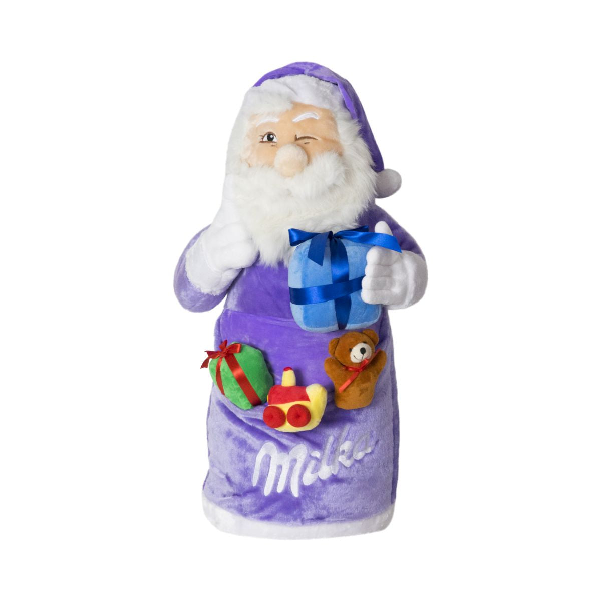 Milka Stofftier Kuscheltier H80cm Plüsch Nikolaus Weihnachtsmann Spielzeug