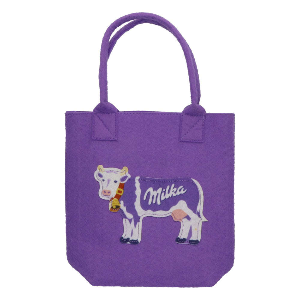 Milka Süßigkeiten Tragetasche Filztasche Klein Kuh & Herz lila Geschenk