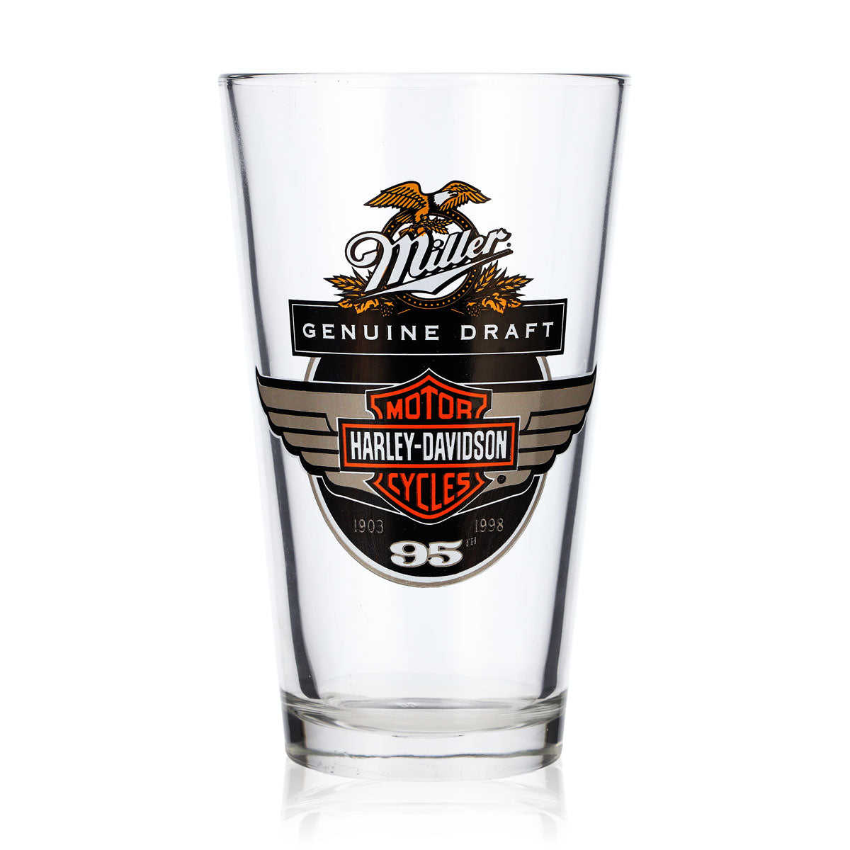 Miller Bier Glas Tumbler Becher 0,45l Harley Davidson Whiskyglas Old Fashioned