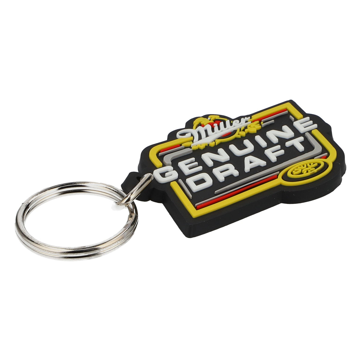 Miller Bier Schlüsselanhänger Anhänger Gummi Genuine Draft schwarz/gelb neu