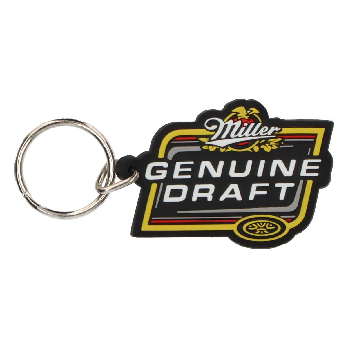 Miller Bier Schlüsselanhänger Anhänger Gummi Genuine Draft schwarz/gelb neu – Ansicht 2