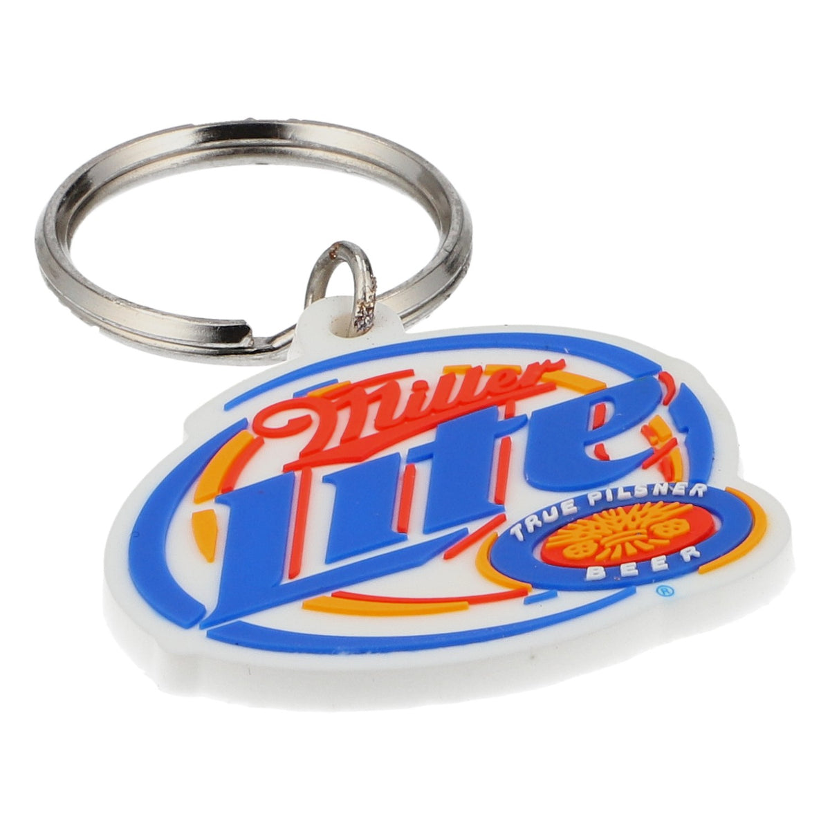 Miller Lite Bier Schlüsselanhänger Gummi weiß True Pilsener Anhänger