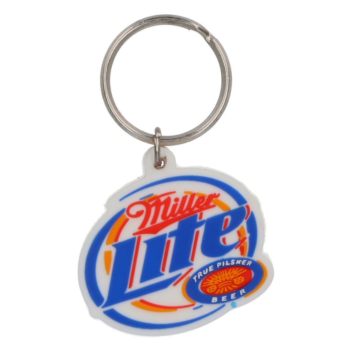 Miller Lite Bier Schlüsselanhänger Gummi weiß True Pilsener Anhänger – Ansicht 2