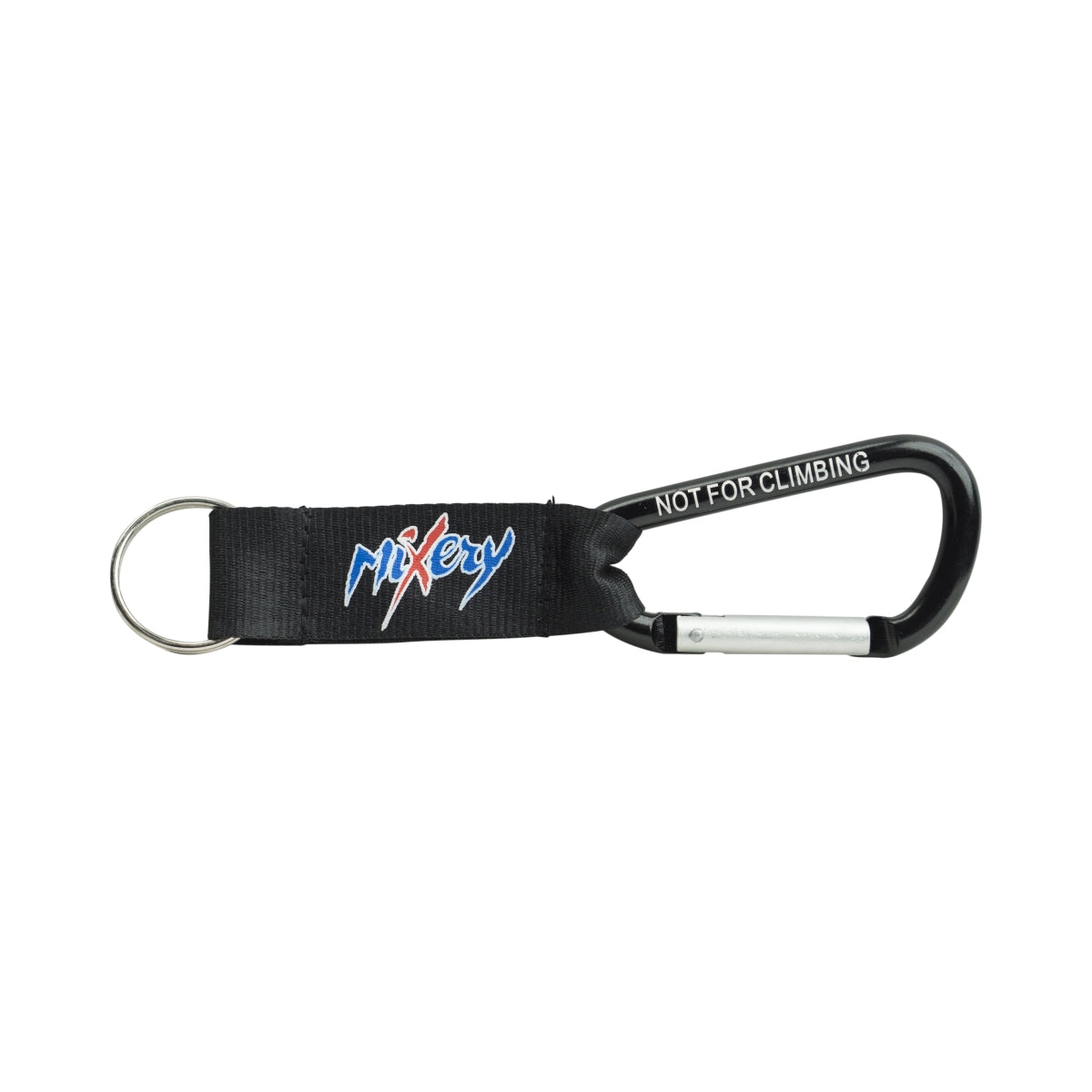 Mixery Bier Schlüsselband Schwarz Karabiner Logo Key Ring Anhänger Haken Retro