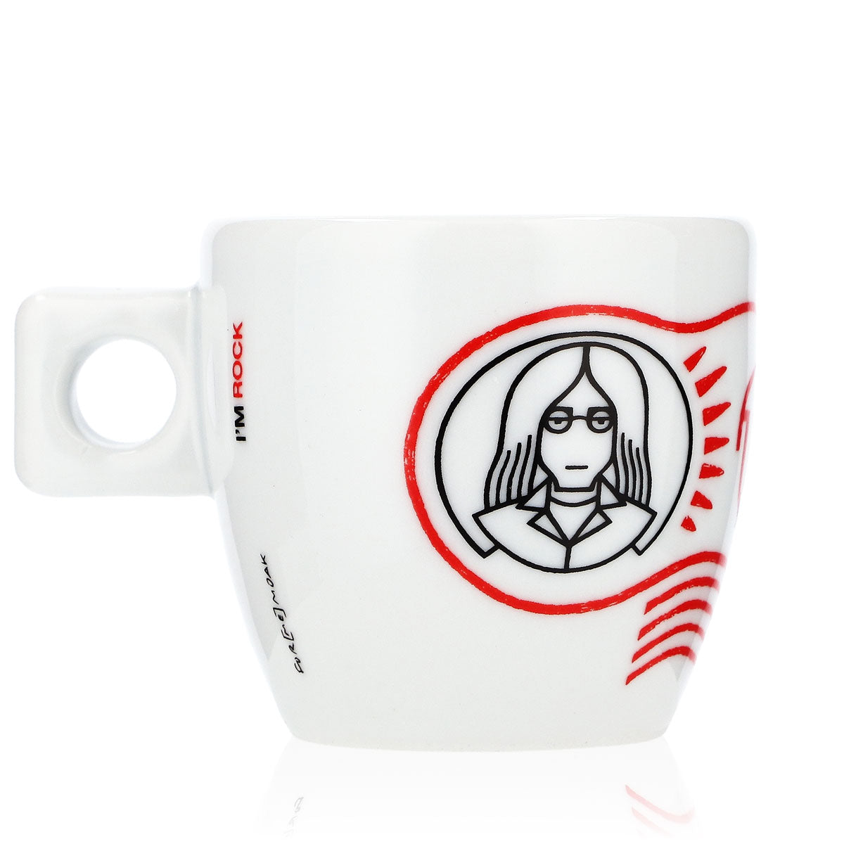 MOAK Kaffeetasse Espressotasse 50ml Henkeltasse Cafe Glas Gläser Rock