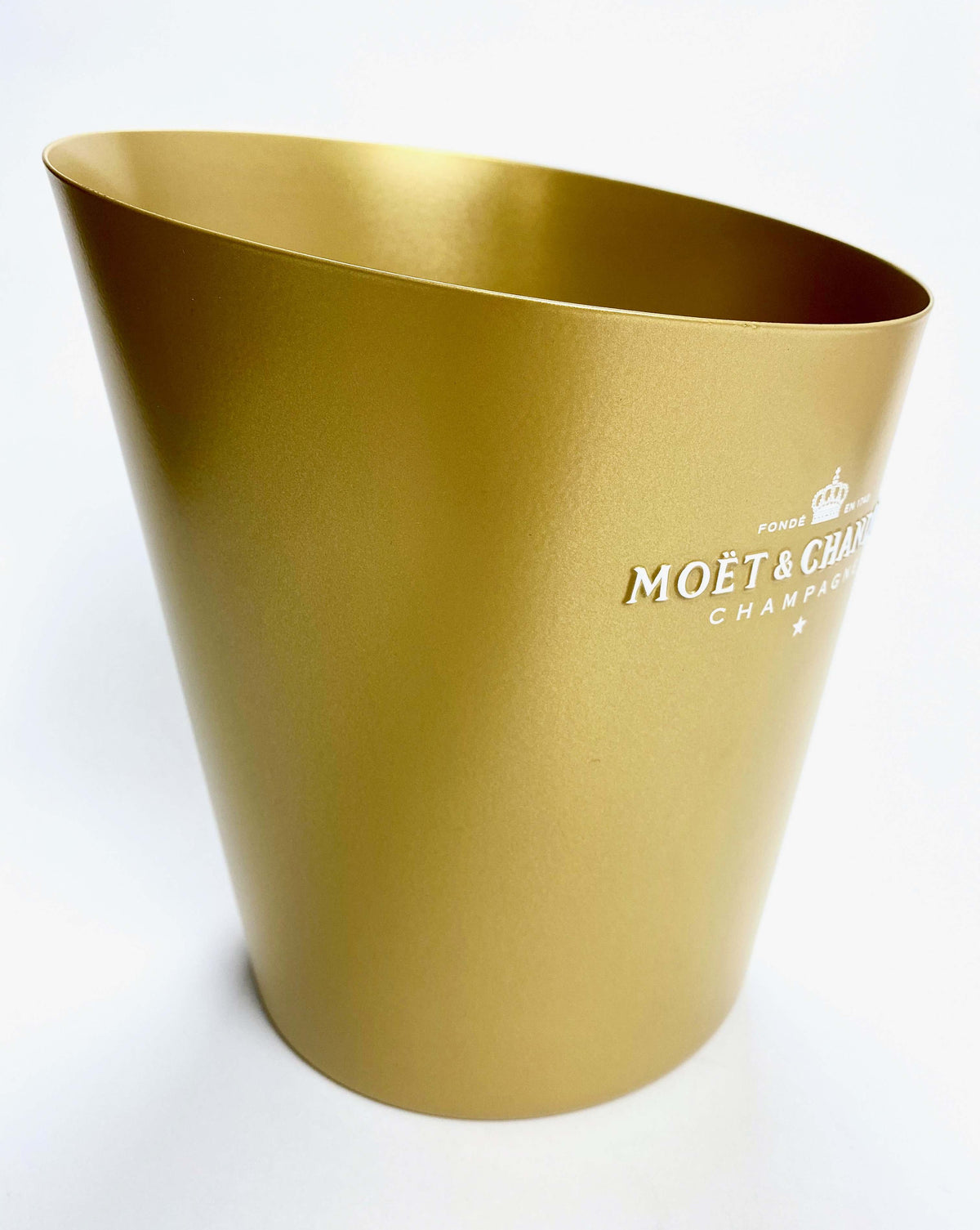 Moet Chandon Champagner Flaschenkühler Eiswürfelbehälter Metall Gold Single – Ansicht 3