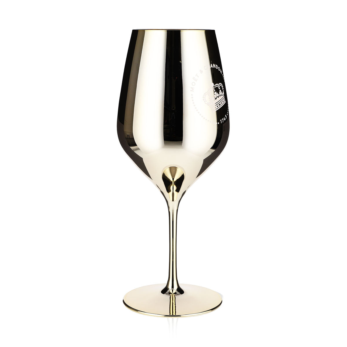 Moet Chandon Champagner Glas 0,6l Weinglas Echtglas Gold neues Logo – Ansicht 9