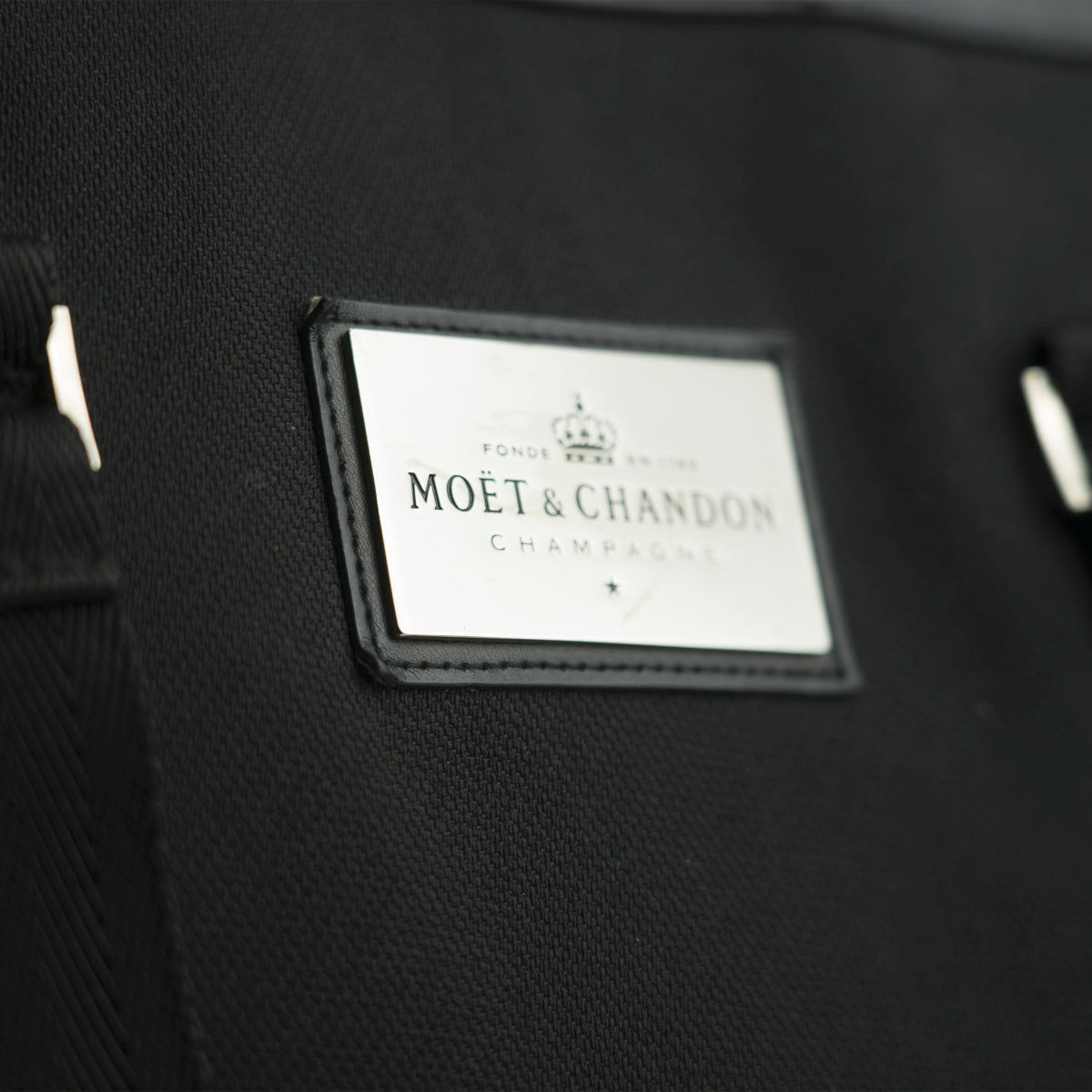 Moet Chandon Champagner Tragetasche Schwarz Business Handtasche Beutel Selten – Ansicht 3