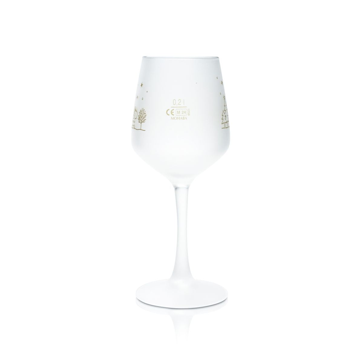 Mohaba Glühwein Glas 0,2l Weinglas Thermoglas Satiniert Punsch Weihnachten – Ansicht 3