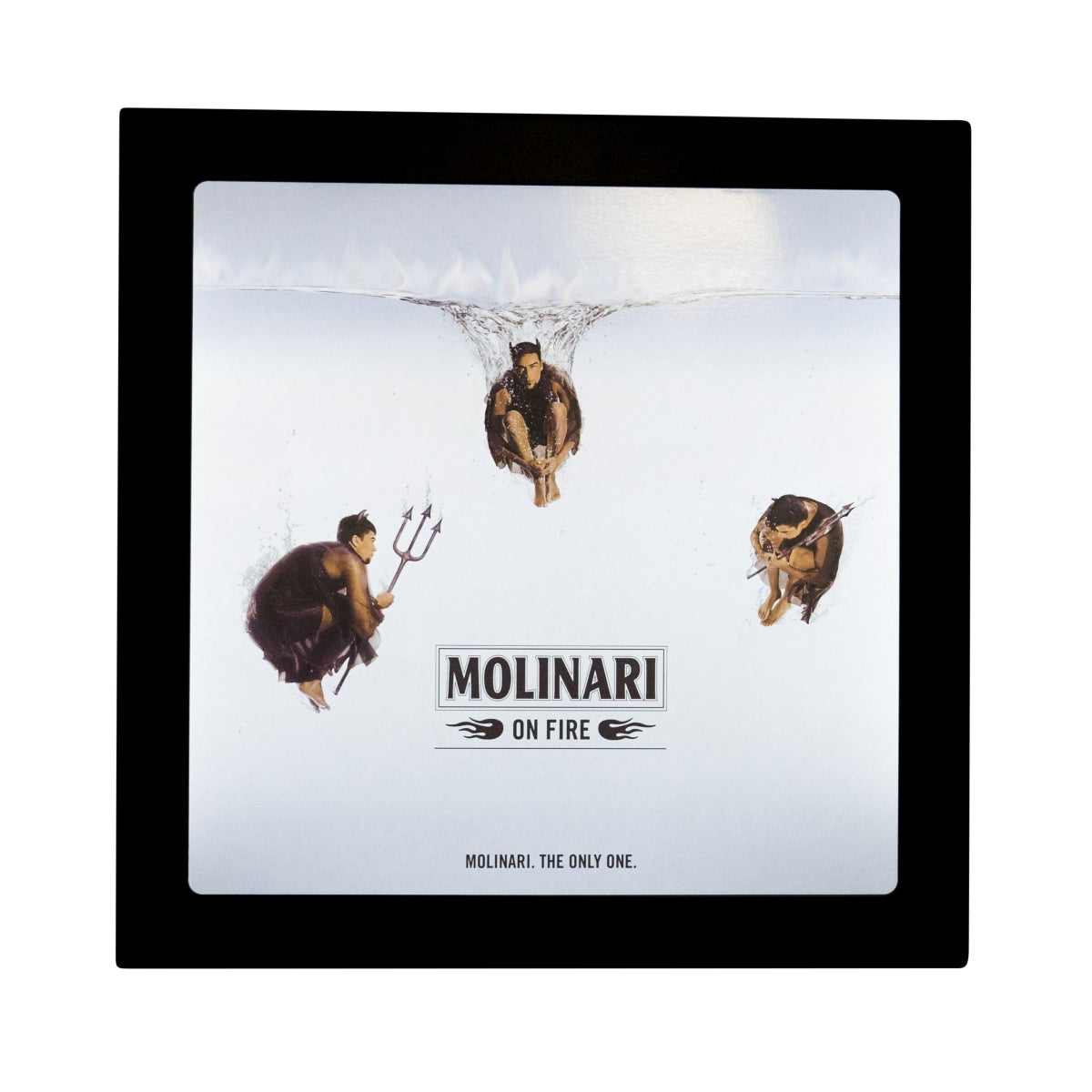 Molinari Sambuca Leuchtreklame On Fire 30x30 Licht Werbe Tafel Schild Deko