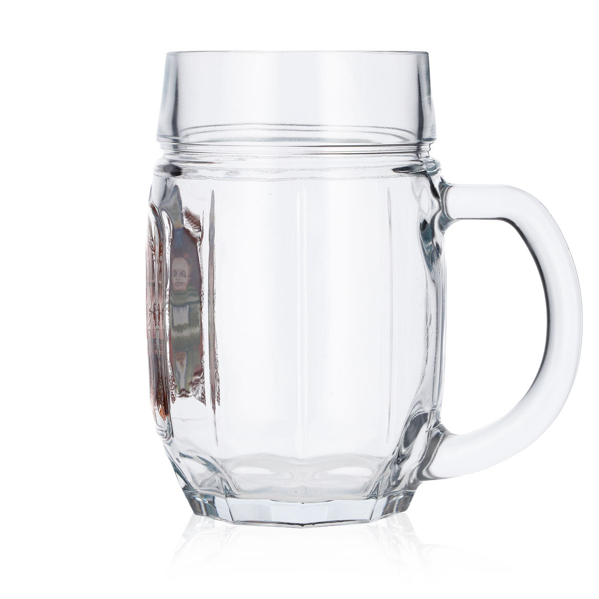 Mönchshof Reichelbräu Bierglas Gläser Seidel 0,6l Krug Bronze Frau Rastal – Ansicht 5