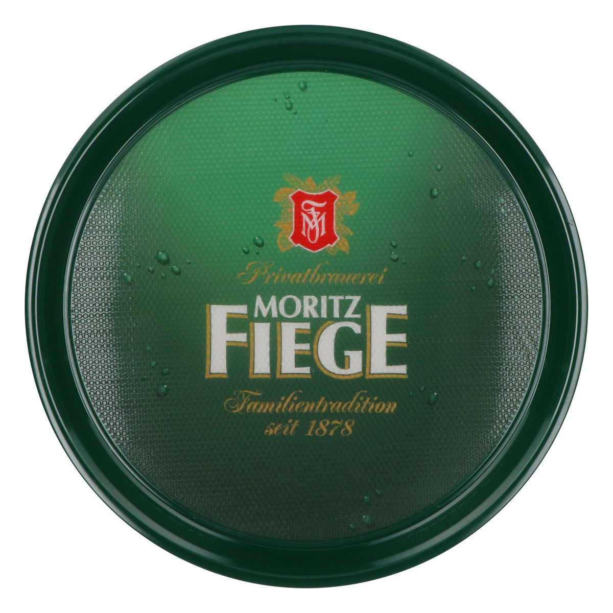 Moritz Fiege Bier Tablett Serviertablett Kellnertablett 37cm Grün gummiert
