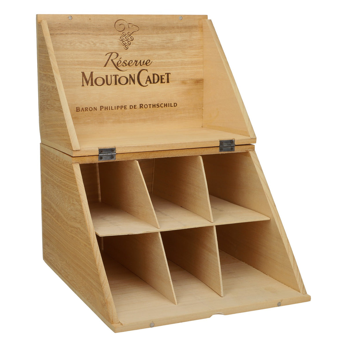 Mouton Cadet Wein Holzkiste Raumdekoration 27,5x18,5x32 cm Reserve