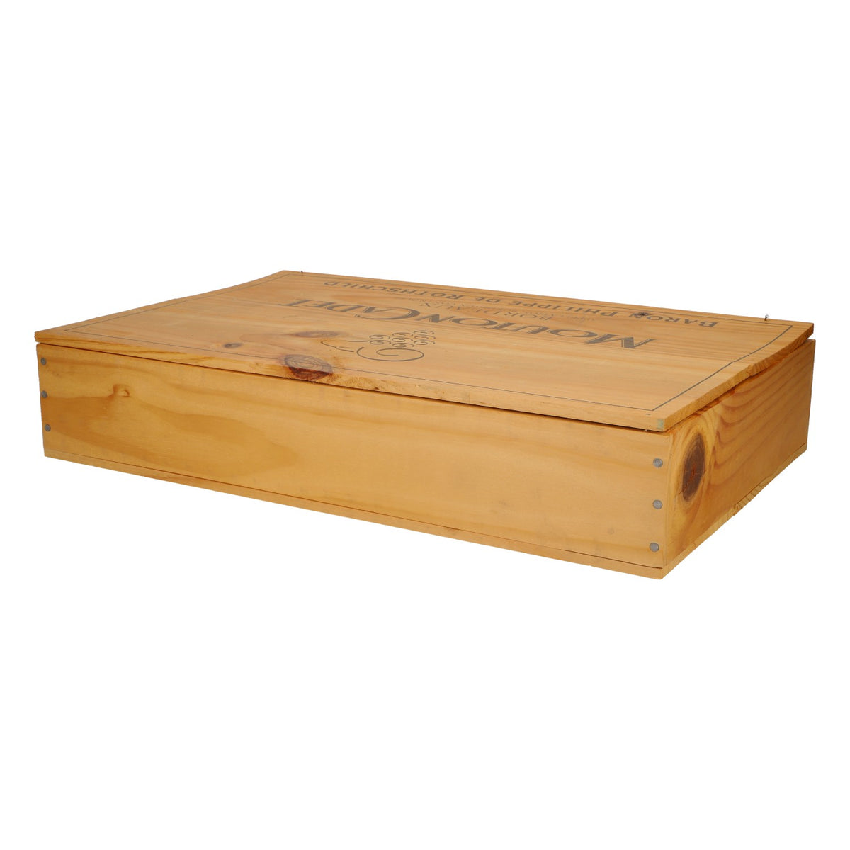Mouton Cadet Wein Holzkiste Raumdekoration 32x50x10 cm – Ansicht 4