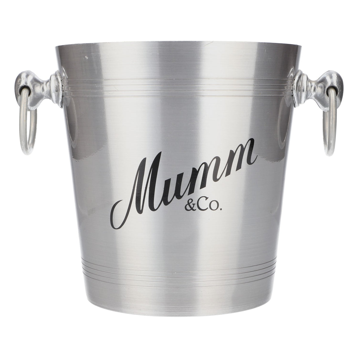 Mumm Sekt Kühler Eiseimer Flaschenkühler Icecube Silber mit Henkel
