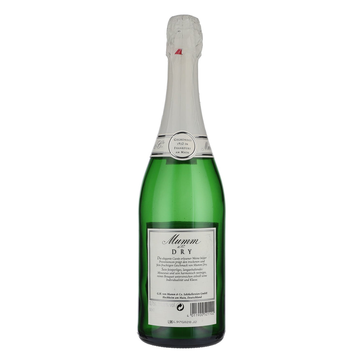 Mumm Sekt LEERE Showflasche Dekoflasche Showbottle schwarz 0,75l – Ansicht 4