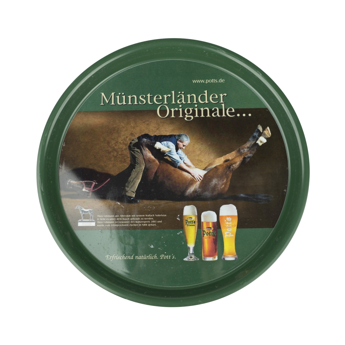 Münsterländer Originale Servier Tablett Ø37cm Gastro Speisen Getränke Kellner – Ansicht 2