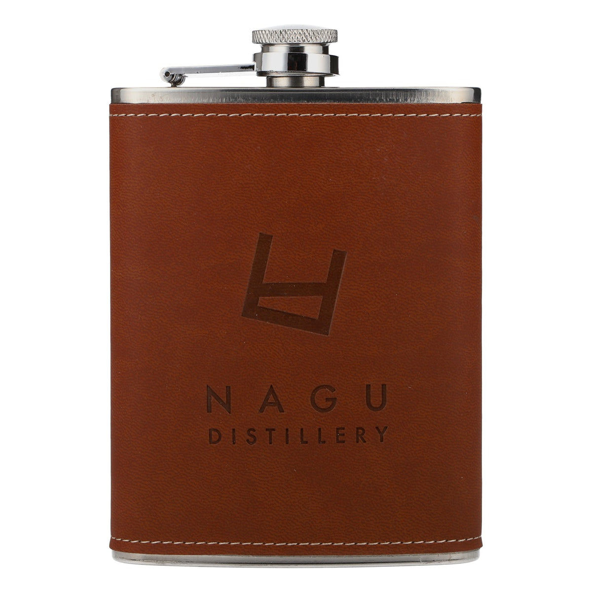 Nagu Gin Flachmann Set Edelstahl Trichter 2 Schnapsbecher braun Geschenk – Ansicht 2