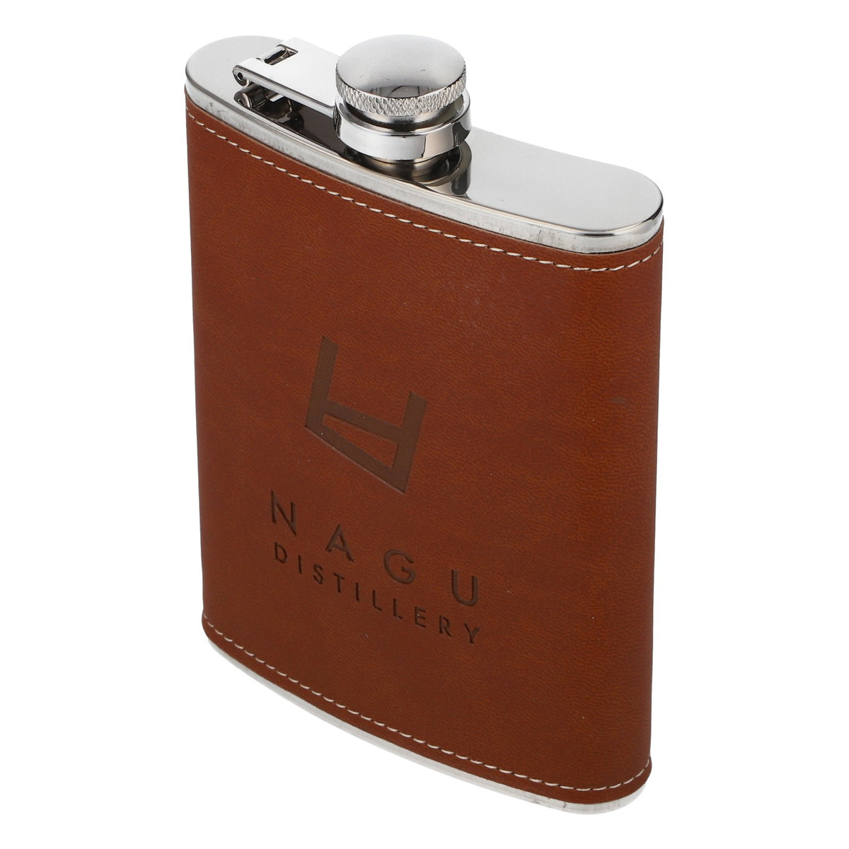Nagu Gin Flachmann Set Edelstahl Trichter 2 Schnapsbecher braun Geschenk – Ansicht 5
