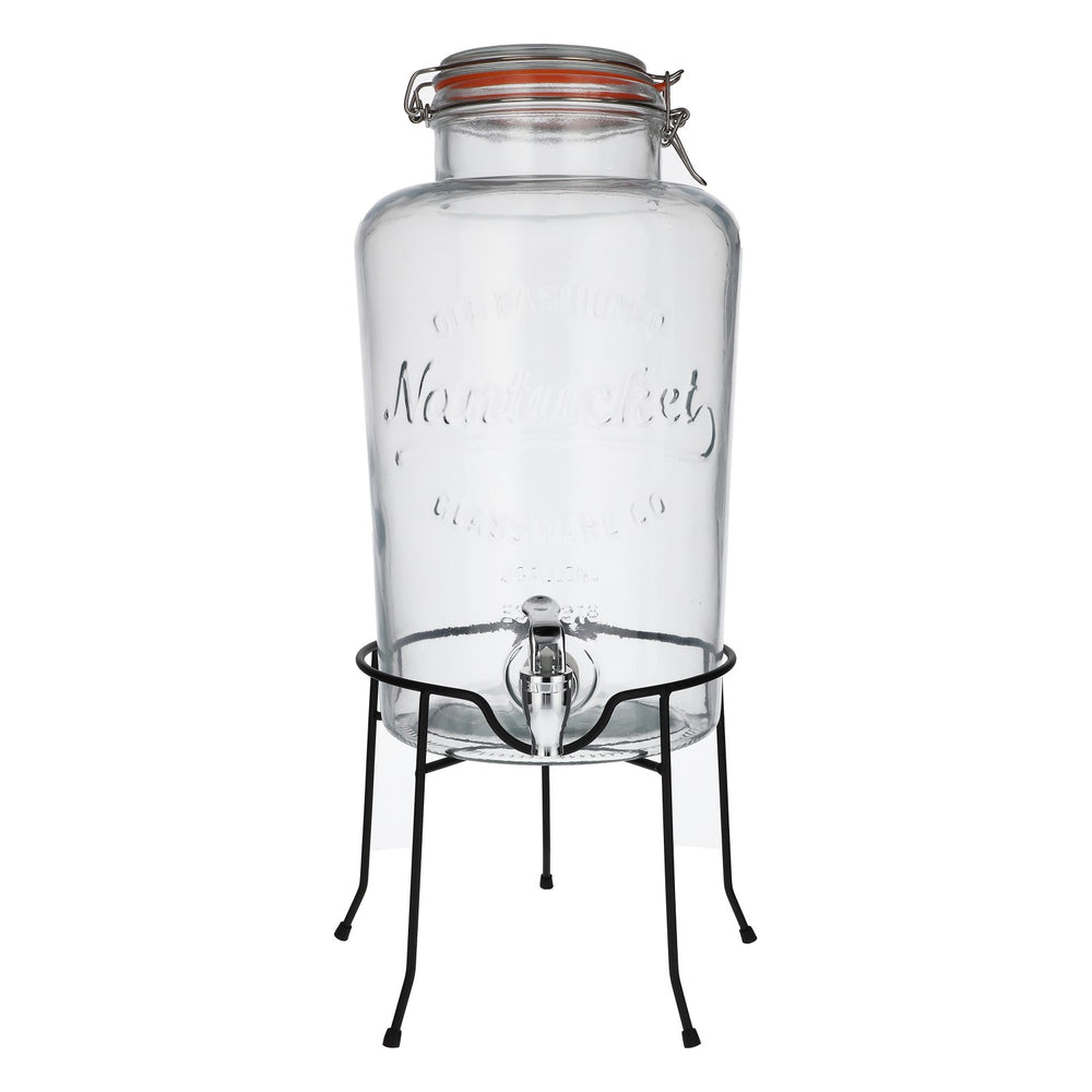 Nantucket Softdrink Getränkespender Beverage mit Metallständer 8 Liter