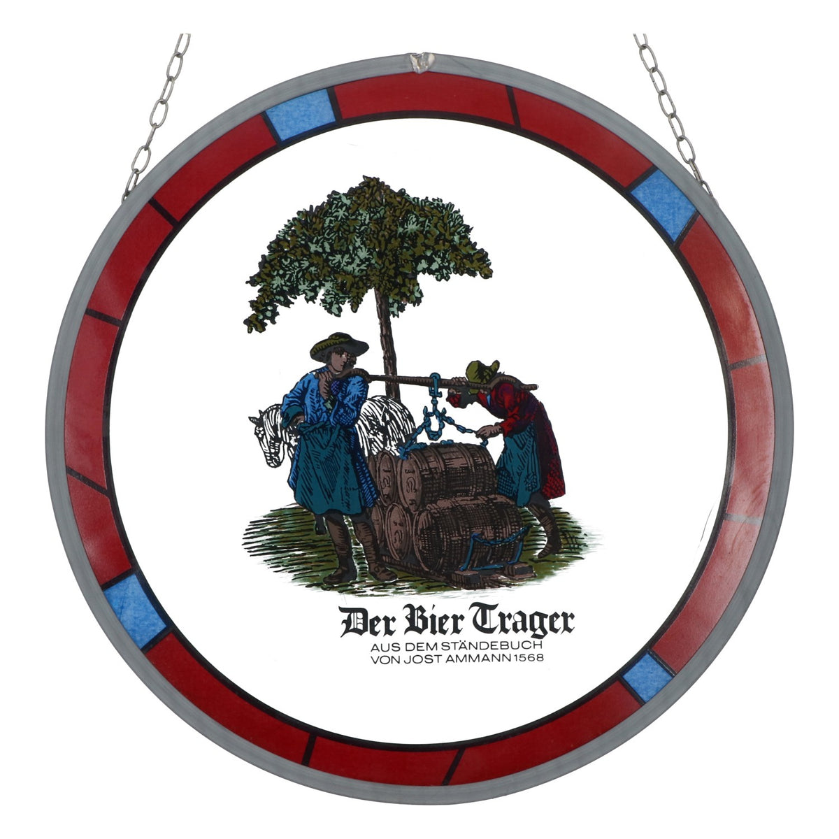 No Name Bier Dekoschild Wandschild Echtglas Der Bier Trager von Jost Ammann Silb – Ansicht 2