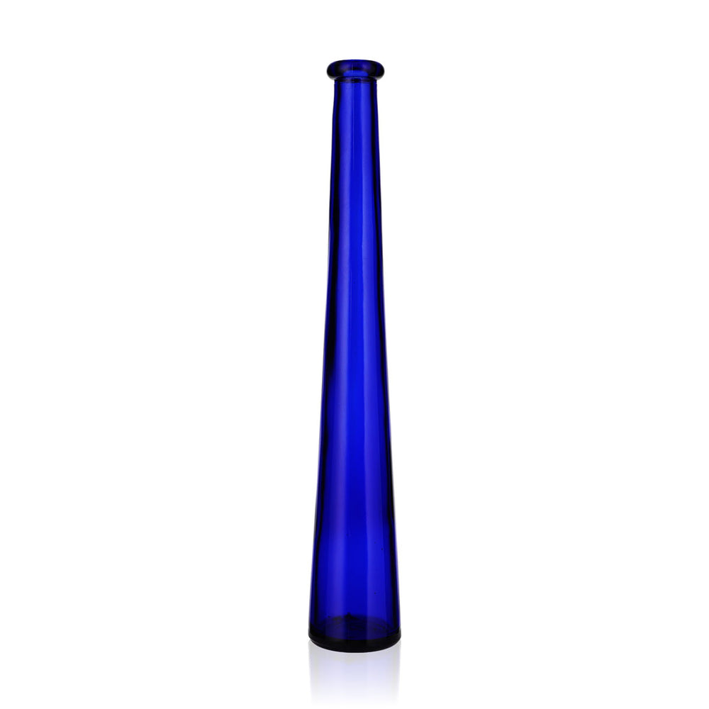 No Name Sonstiges Glas 0,2l Blaues Glas Kegelform Vase Dekoflasche