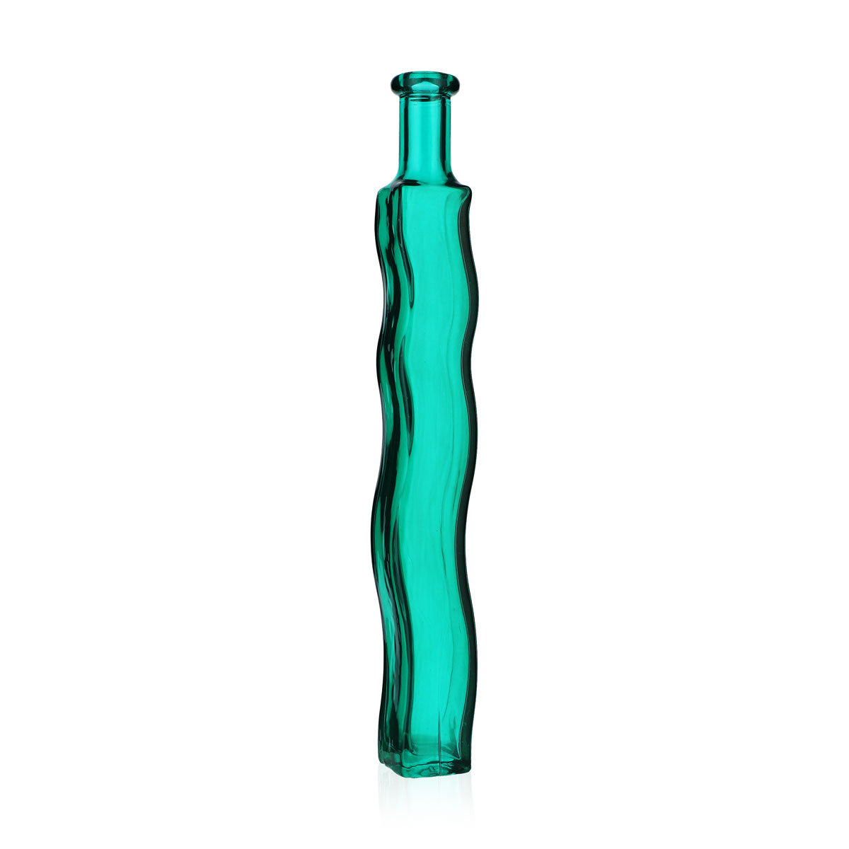 No Name Sonstiges Glas 0,2l Grünes Glas Wellig Vase Dekoflasche – Ansicht 2