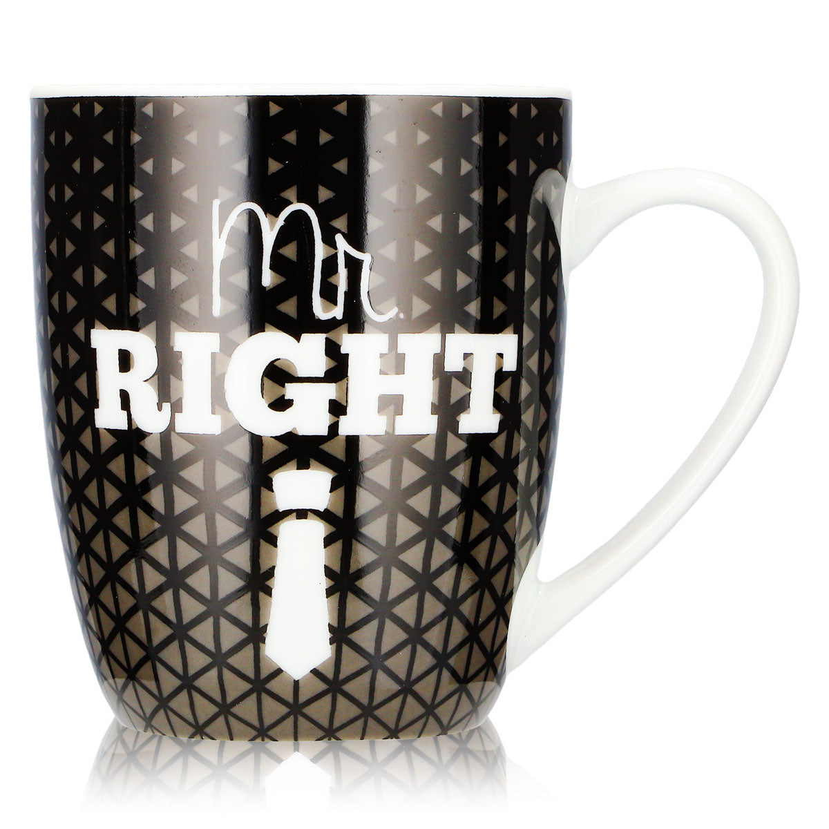 No Name Sonstiges Glas 0,35l Mr. Right Becher für Dich schwarz Keramik Tasse