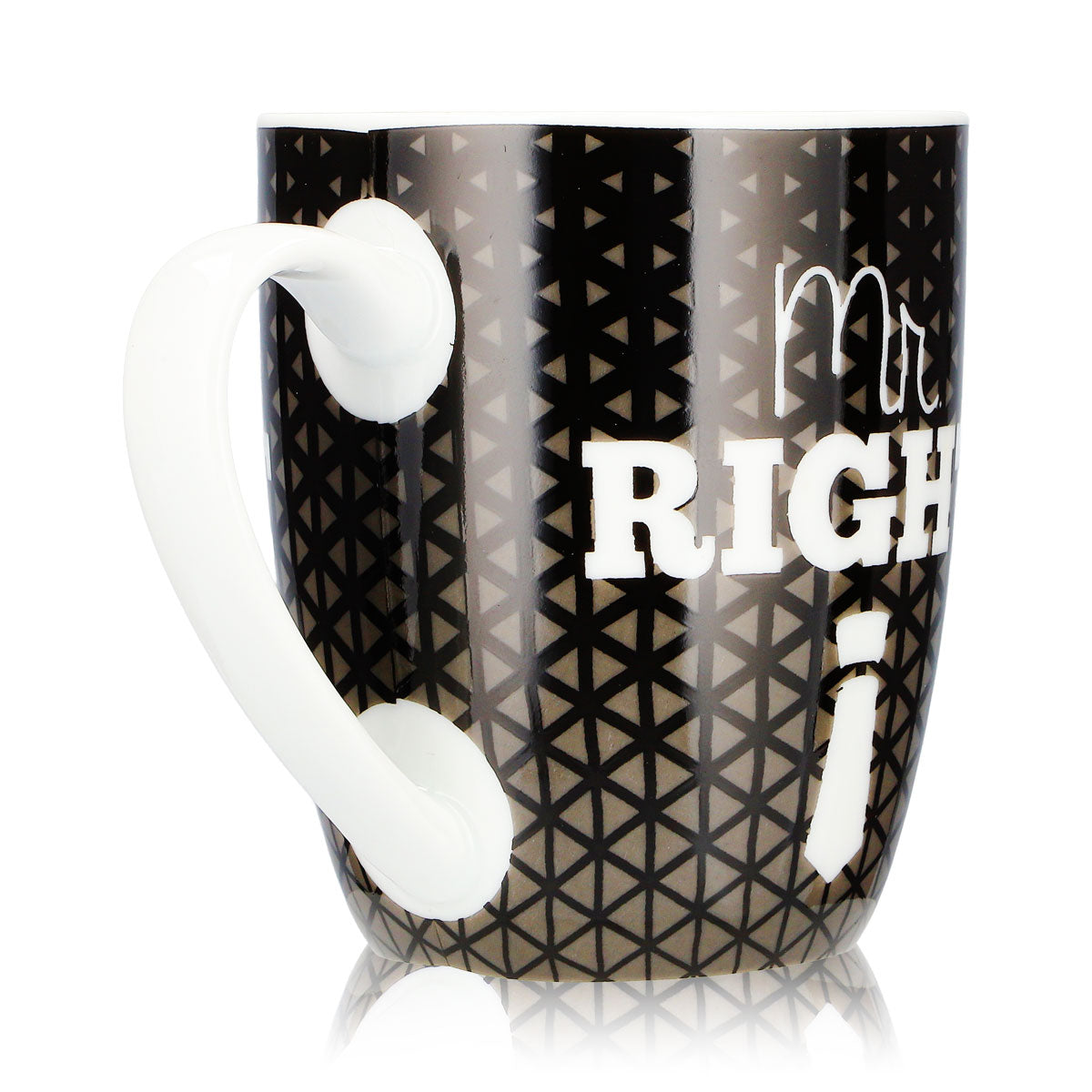 No Name Sonstiges Glas 0,35l Mr. Right Becher für Dich schwarz Keramik Tasse – Ansicht 4