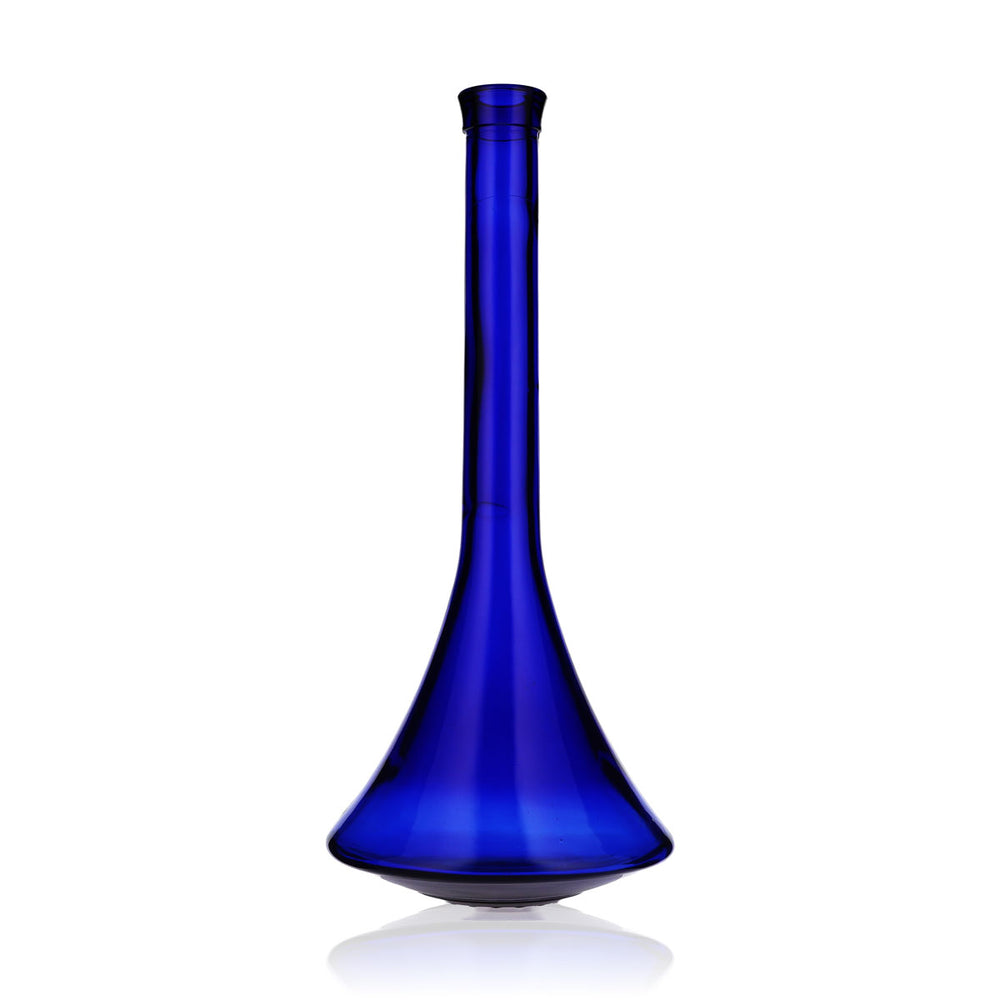 No Name Sonstiges Glas 0,5l Vase Ausgießer blaues Glas Dekoflasche