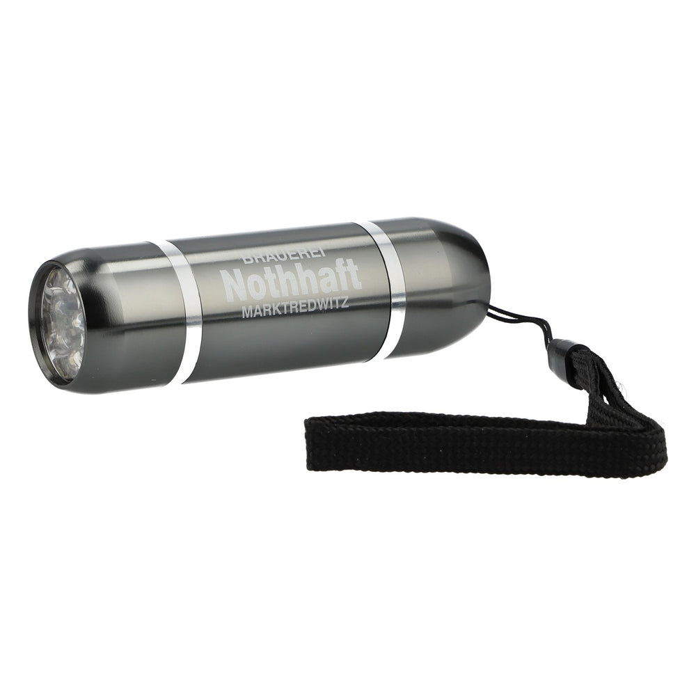 Nothhaft Bier Taschenlampe Marktredwitz LED Aluminium grau