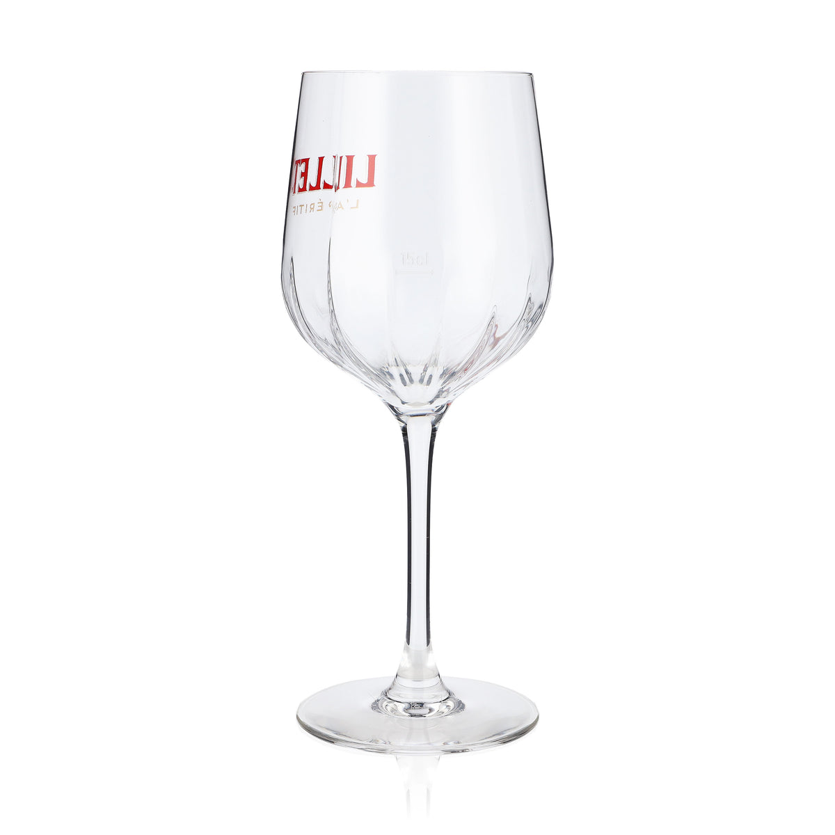 Original Lillet Signature Glas 0,45l Aperitif Weinglas mit Eichstrich und edlem Glasrelief-Design – Ansicht 4