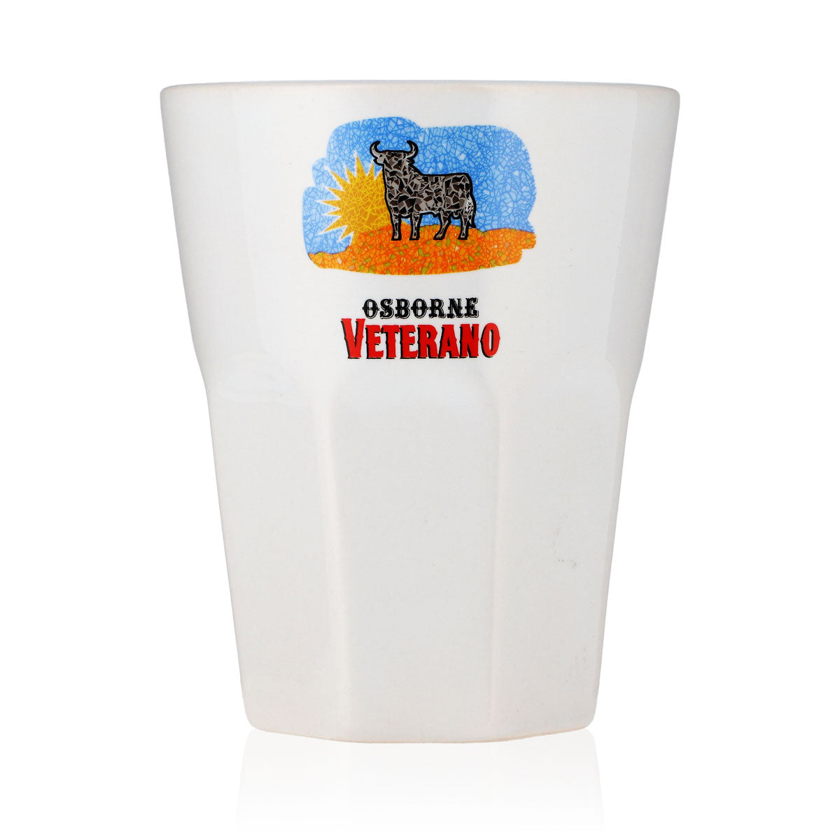 Osborne Veterano Rum Keramikbecher Gläser weiß Lumumba "Blau/Orange"