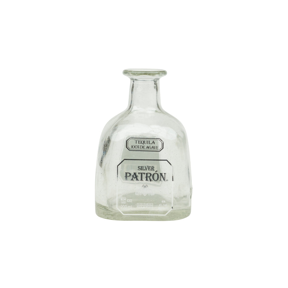 Patron Tequila Vase Blumen 0,2l Leere Flaschen Bar Display Dummy Deko Hochzeit