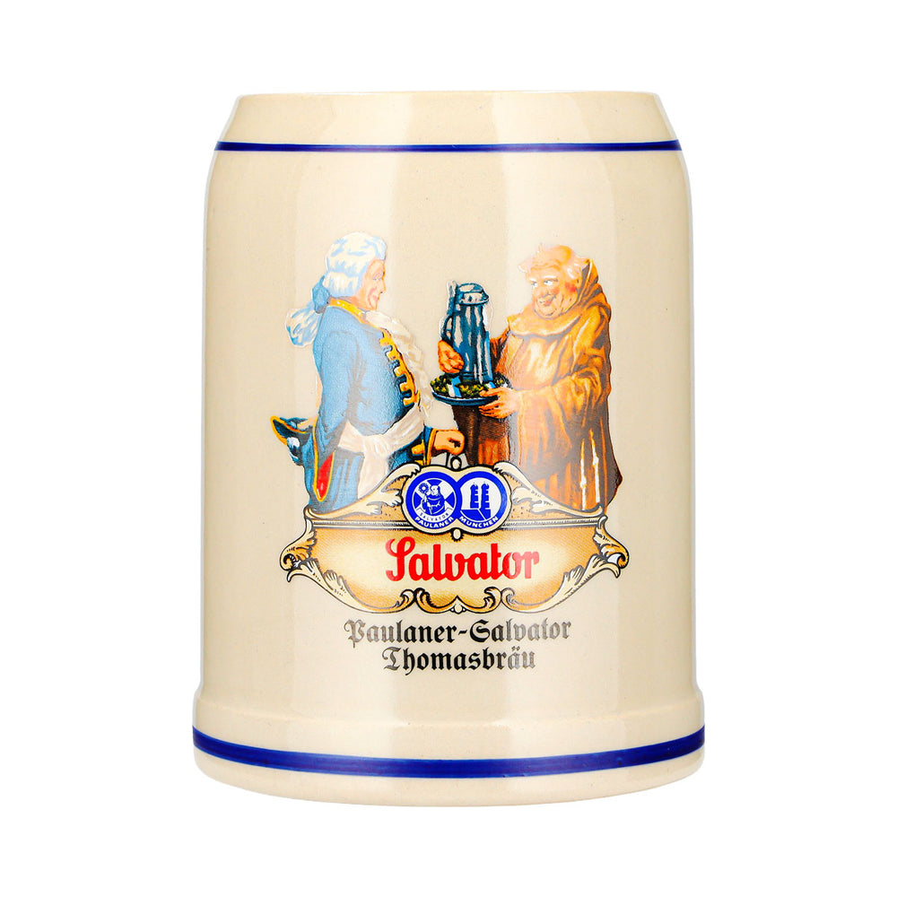 Paulaner Bier Glas 0,5l Krug Salvator Thomasbräu Ton Gerz