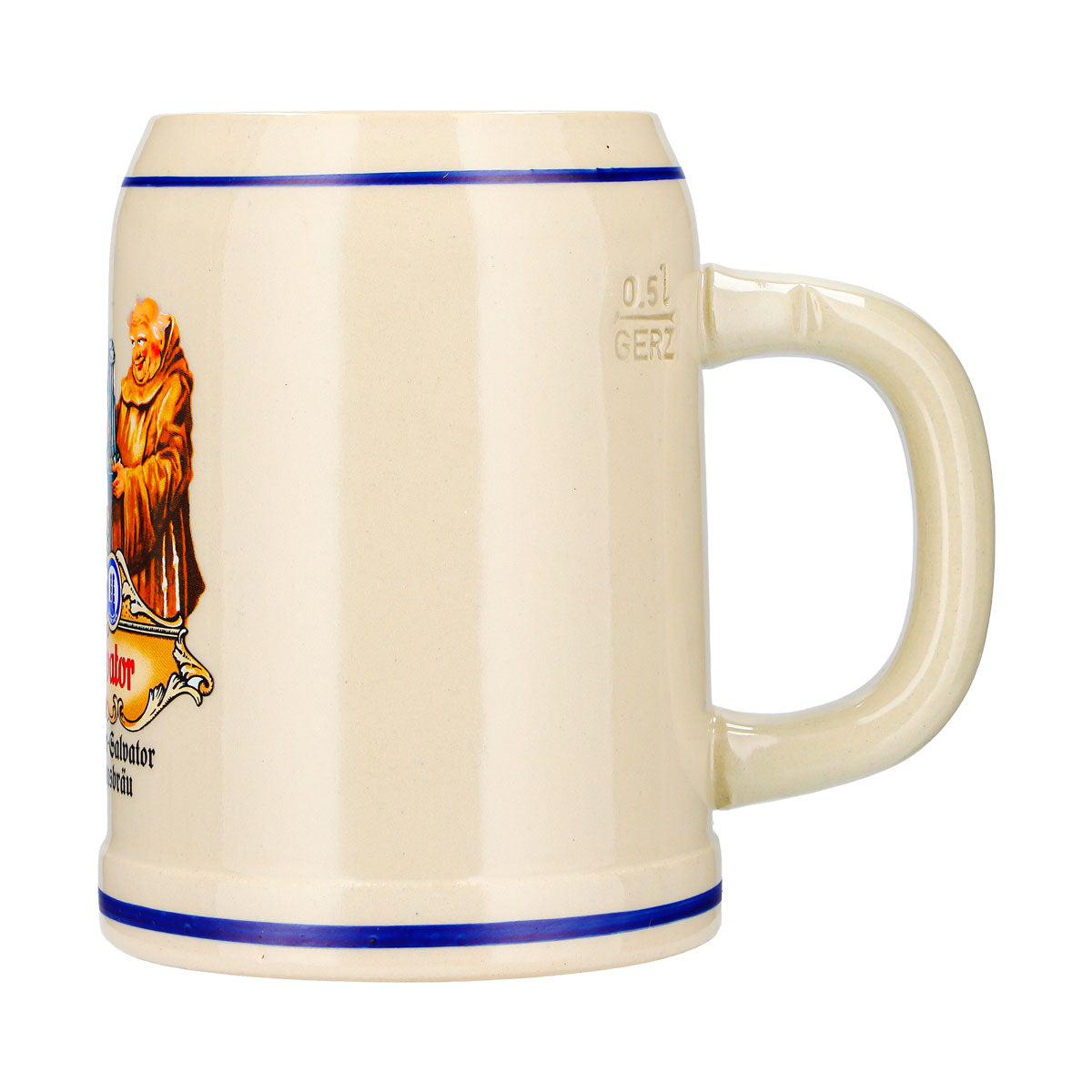 Paulaner Bier Glas 0,5l Krug Salvator Thomasbräu Ton Gerz – Ansicht 5