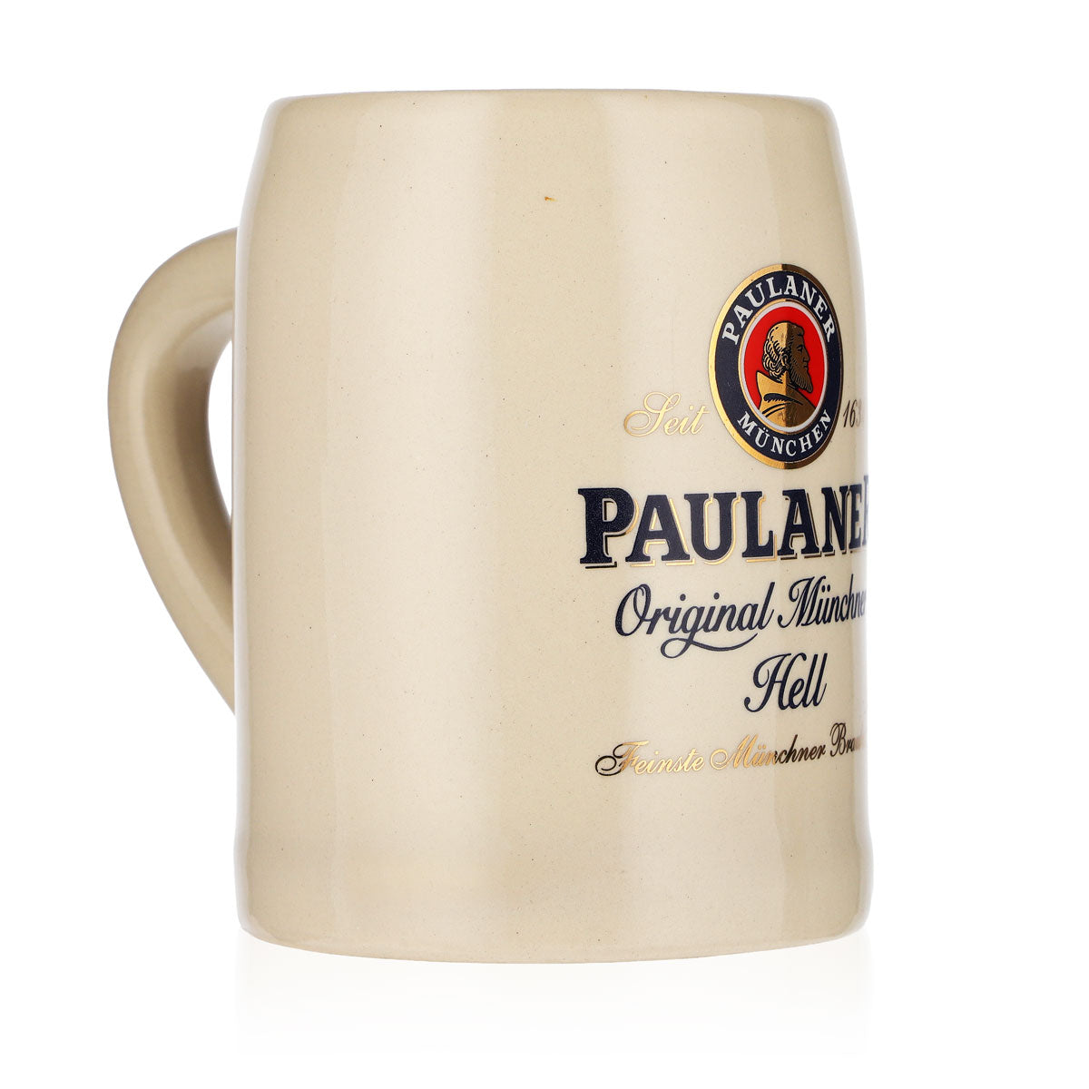 Paulaner Bier Glas Sammlerkrug Seidel 0,64l Tonkrug Trinkskala – Ansicht 3