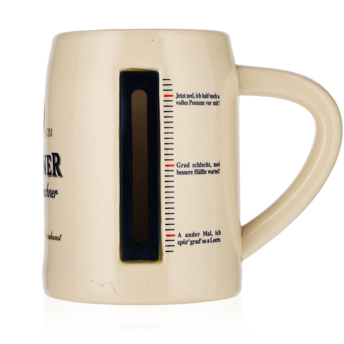Paulaner Bier Glas Sammlerkrug Seidel 0,64l Tonkrug Trinkskala – Ansicht 5