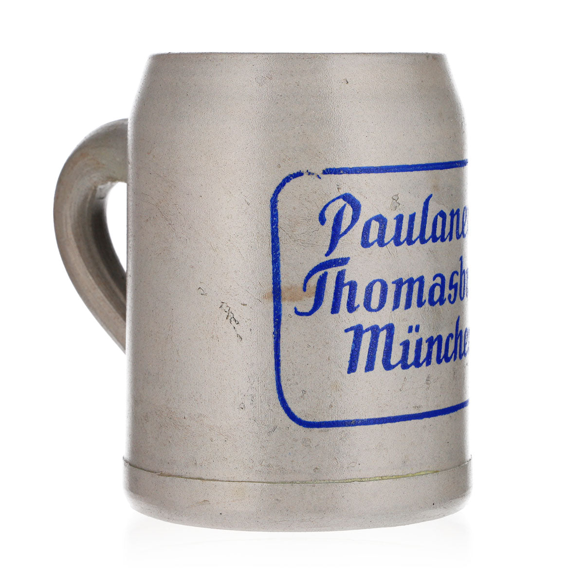 Paulaner Bier Glas Ton Krug Humpen Thomasbräu München Stein 0,5l Bierkrug Seidel – Ansicht 2